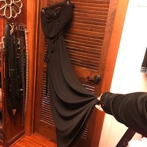 WHBM strapless black cocktail dress